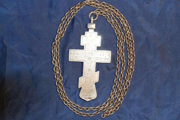 Крест наперсный николаевский иерейский. Серебро 84. 1896 год в Санкт-Петербурге фото 7