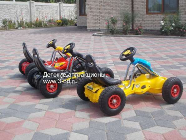 Детский электромобиль, картинг на резиновых колесах в Москве фото 3
