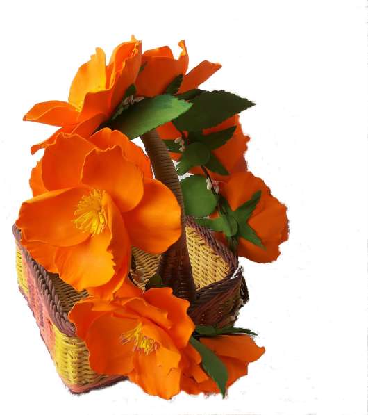 Венок на голову с цветами из фоамирана