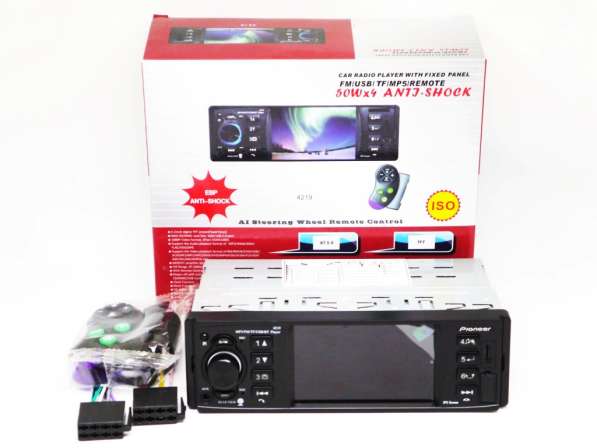 Магнитола Pioneer 4219 ISO - экран 4,1''+ DIVX + MP3 + USB в фото 3