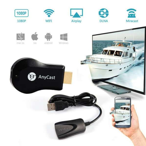 Медиаплеер Miracast AnyCast M4 Plus HDMI с встроенным Wi-Fi в фото 7
