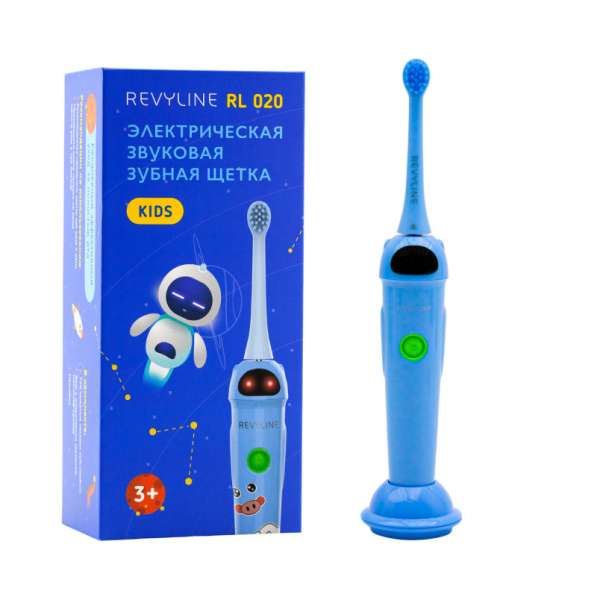 Звуковая щетка для детей Revyline RL 020 в синем дизайне
