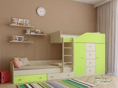Детская двухъярусная кровать «Астра 6» РВ-мебель в Москве фото 5