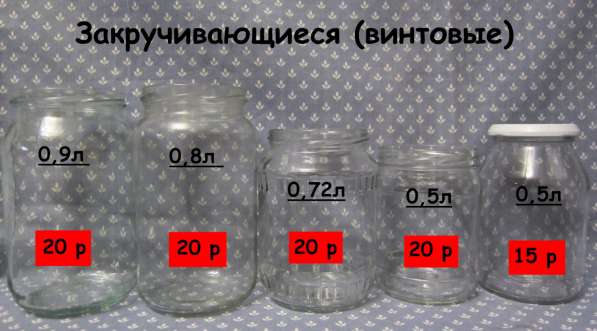Банки стеклянные 3, 2.6, 0.9, 0.7, 0.5, 0.25 в Калининграде фото 7