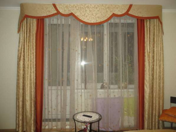 Шторы портьеры с ламбрекеном для гостиной в Калининграде фото 3