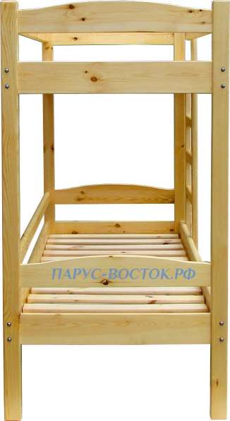 Кровать деревянная двухъярусная из массива сосны в Владивостоке фото 3
