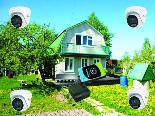 Комплект видеонаблюдения для дачи, домовладения № 2