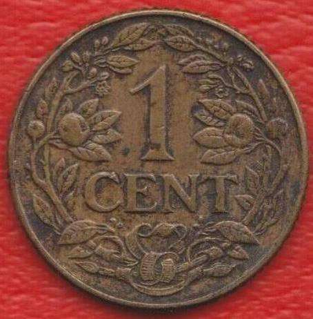 Нидерланды Голландия 1 цент 1942 Кюрасао Эмиграция