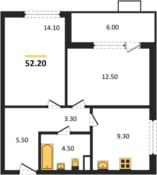 Продаётся уютная 2-комнатная квартира 52 м² в Москве
