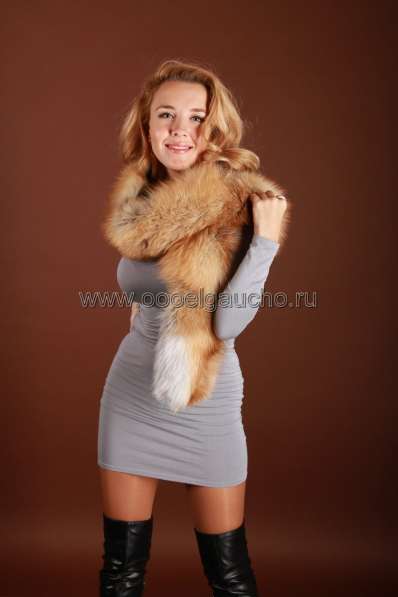 Шарфы, съёмные воротники из лисы и чернобурки в Москве фото 6
