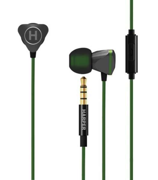 Наушники проводные Harper HV-501 HIFI Green