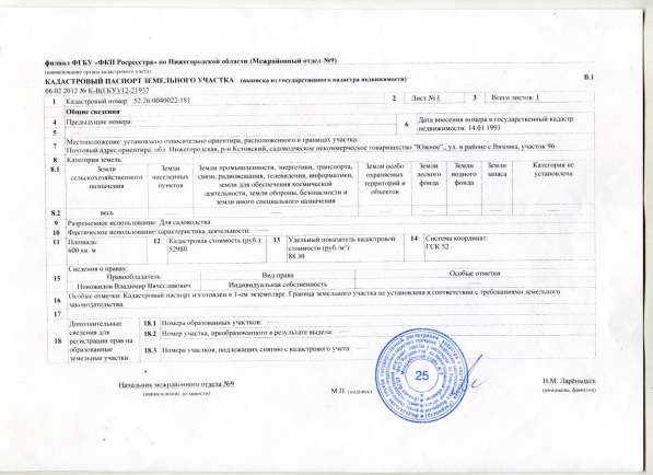 Продажа земельного участка в Нижнем Новгороде