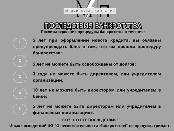 Процедура банкротства (списание долгов) в Челябинске фото 5