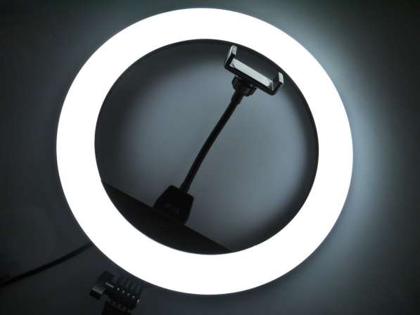 Кольцевая LED лампа ZB-R14 35см 220V 3 крепл. тел. + пульт в фото 3