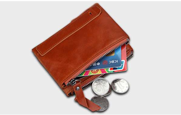 Кожаное портмоне от воровства с банковских карт RFID/Кошелек в фото 4