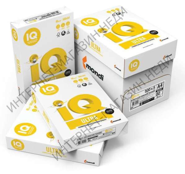Бумага офисная А4 класс "А", IQ ULTRA Mondi 500 л в Санкт-Петербурге фото 4