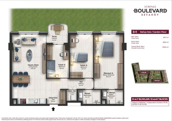 4-к. квартира 106м ² Турция, Стамбул, Кючюкчекмедже в фото 6