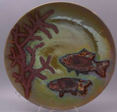 Авторская декоративная тарелка "Рыб