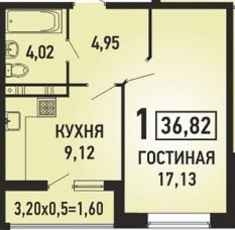 Квартира в микрорайоне Губернский