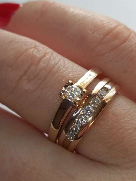 Золотое кольцо с бриллиантом в Саках фото 8