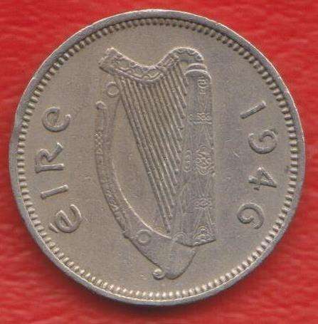Ирландия 3 пенса 1946 г. РЕДКИЙ ГОД в Орле