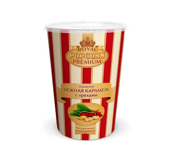Попкорн Royal Premium "карамельный с орехами" 12 шт/упак