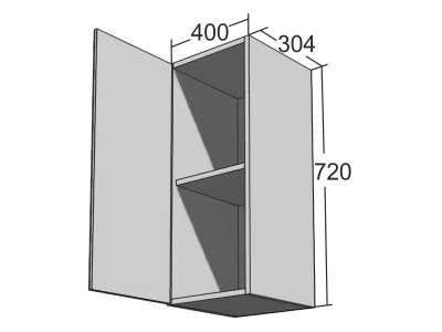 Навесной шкаф ШВ-40 Орех ЕвроМебель в Кемерове