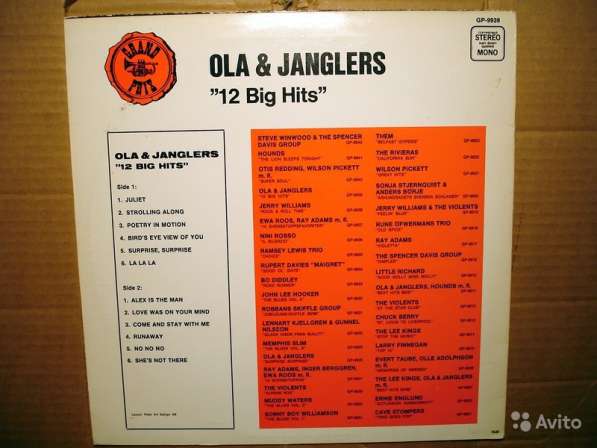 Пластинка виниловая Ola & The Janglers - 12 Big Hits в Санкт-Петербурге фото 4