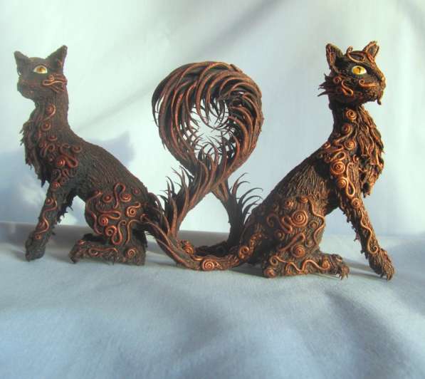 Кошки из полимерной глины в Сургуте фото 3