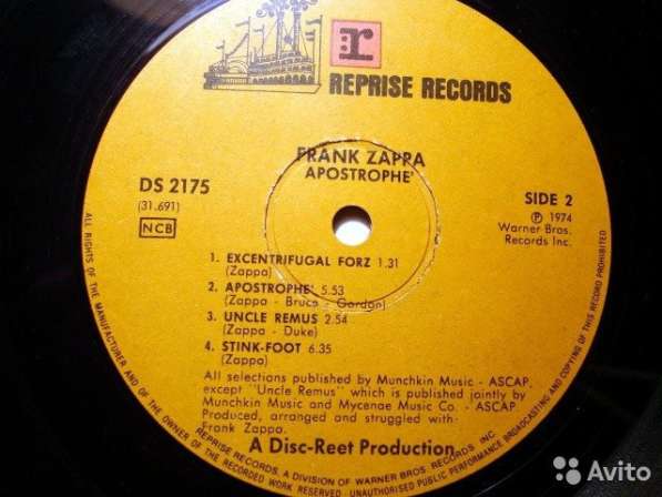 Пластинка виниловая Frank Zappa - Apostrophe (') в Санкт-Петербурге фото 9