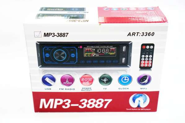 Автомагнитола Pioneer 3887 ISO - 2хUSB, Bluetooth, FM в фото 6