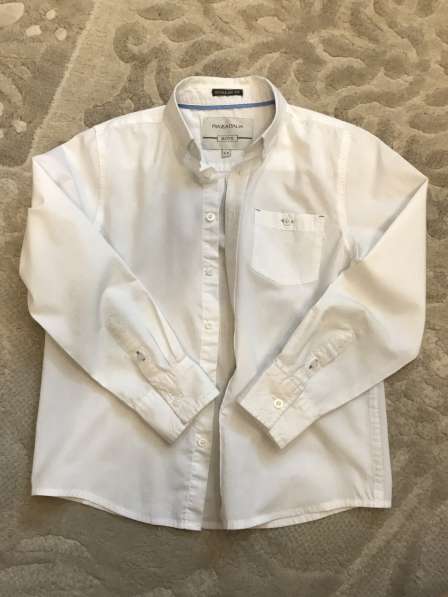 Рубашка белая, в хорошем состоянии рост 128-134