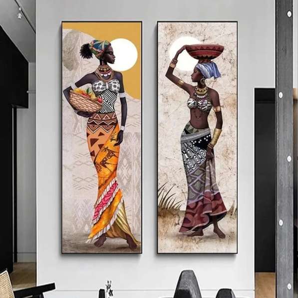 Oil paintings of African American art Deco figures