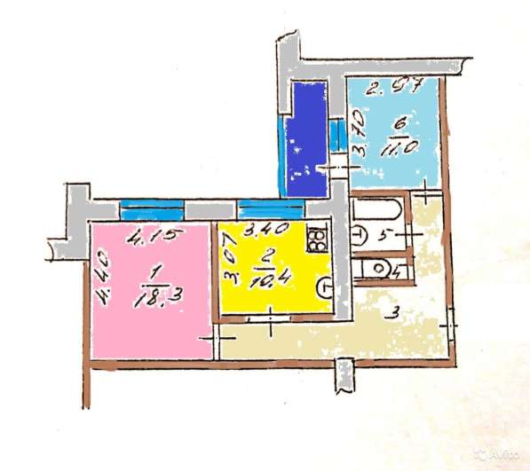 2-к квартира, 58 м², 8/12 эт в Омске фото 4