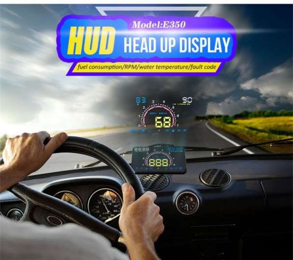 HUD OBD E350 5,8" Автомобильный проектор приборной панели в фото 3