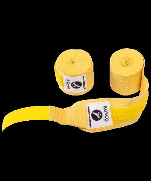 Бинт боксерский, 2,5м, хлопок, желтый в Сочи фото 3