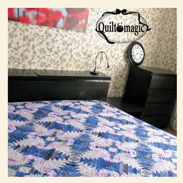 Стёганое трёхслойное покрывало (квилт) в Москве фото 7