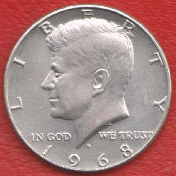 США 50 центов 1968 г. полдоллара Кеннеди серебро знак D в Орле