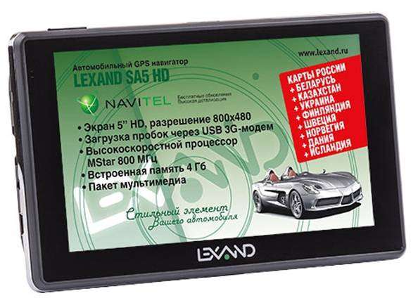 GPS навигатор автомобильный Lexand SA5 HD