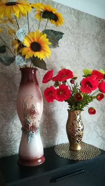 Искусственные цветы: подсолнухи, маки, декор веточки в фото 4