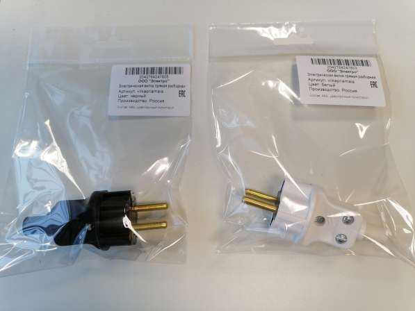 Вилка электрическая разборная угловая/прямая в Иванове фото 3