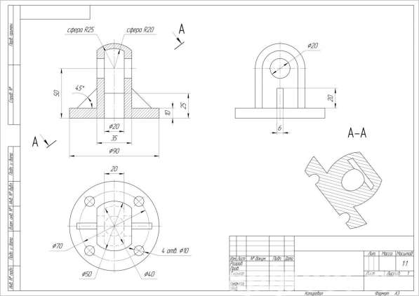 Чертежи для студентов в Autocad