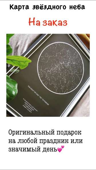 Подарок. Карта звёздного неба в Курске