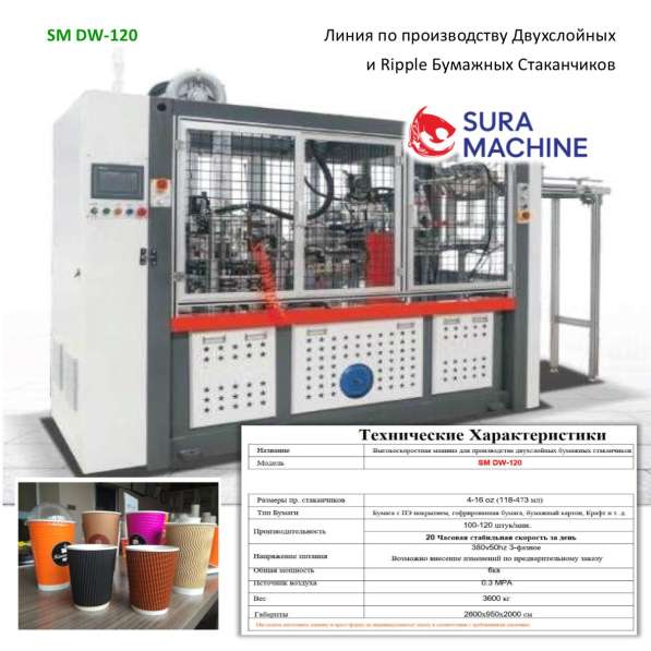 Станок Для Производства Двухслойных Бумажных Стаканов Ripple