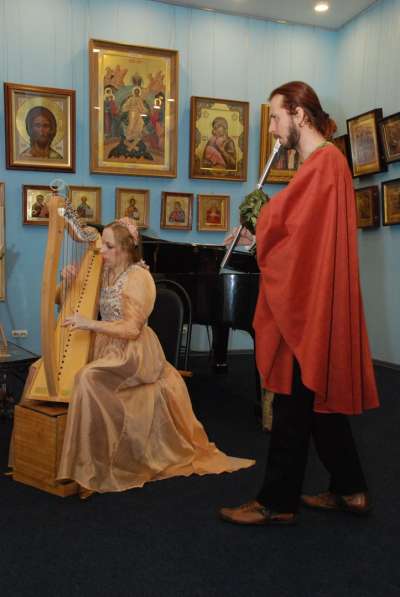 Ансамбль арфы и флейты на мероприятие, праздник, свадьбу в Москве фото 4