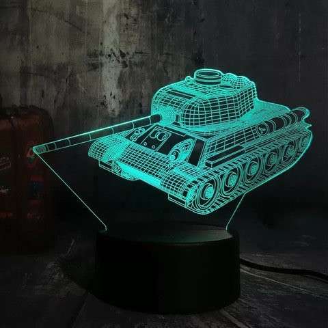 3D светильник танк Т-34 в Москве фото 4