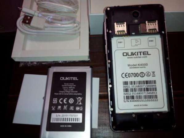 Наложенным платежом , Новый Oukitel K4000 5.0 Android 5.1 4-ядраОЗУ 2ГБ + ПЗУ 16 в Москве