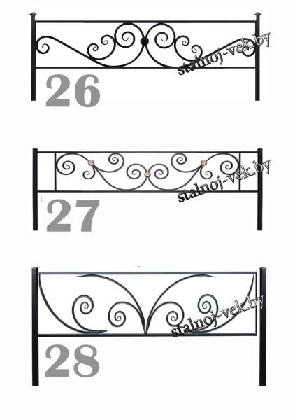 Ограды ритуальные, сварные, кованные в фото 12