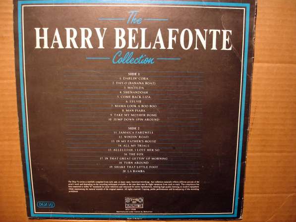 Пластинка винил Harry Belafonte - 20 Golden Greats в Санкт-Петербурге фото 4