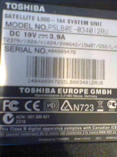 Toshiba Satellite A300-1G3 рабочий ноутбук в Москве фото 39